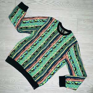 Empyre Vertical stripe Sweater Men long sleeve crew neck medium winter